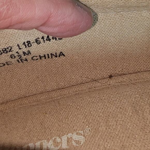 GRASSHOPPERS WOMENS SZ 6.5 BLAISE WEDGE STRIPE CREAM ORTHOLITE SHOES - Picture 5 of 8